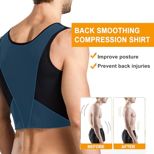Men Compression Vest Slimming Body Shaper Hide Gynecomastia Chest Tank Tops Undershirt2
