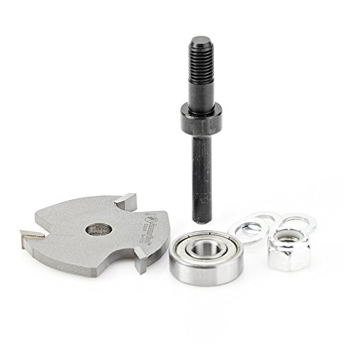 Amana Tool 53409 Slotting Cutter Assembly 3 Wing x 1-7/8 D x 7/32 CH x 1/4 Inch SHK Router Bit