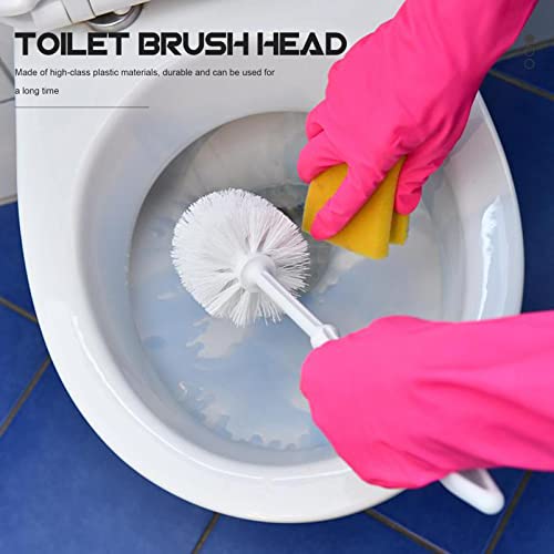 Image of 3pcs Bowl for Tools Plastic Household Replacement Cleaners Round Accessories Heads Durable Head Home Scrubber Brush Hotel Cleaning System Bathroom White