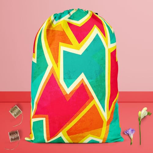 Image of ArtzFolio Bright Mosaic | Reusable Sack Bag | Bag for Gym, Storage, Vegetable & Travel
