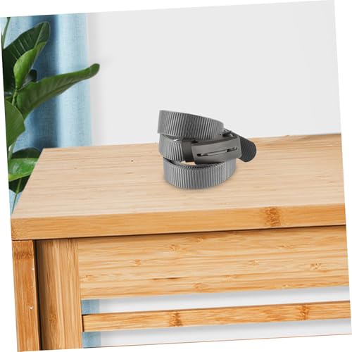 Men's Reversible Nylon Ratchet Belt Adjustable Automatic Buckle Web Belt for Jeans and Golf Versatile Grey Color Comfortable Fit for Waist4