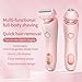 Dusk Razor for Women Glide Pro 3.0, 2025 New Dusk Collection Razor for Women, Duskofficia Glide Pro 3.0 Shaver, Duskofficia Beauty Shaver, Ipx7 Waterproof Wet & Dry (Pink)