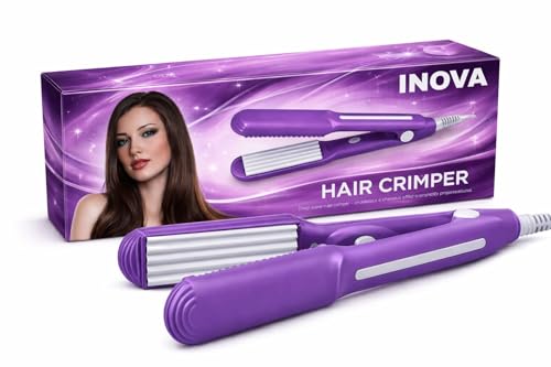 Image of I NOVA AT-8006A Women's MINI hair Crimper Styler Machine Best Hair Styler (Purple)
