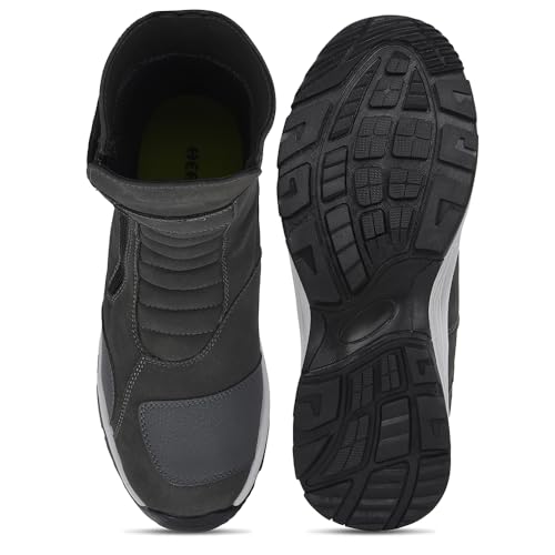 Image of Liberty Healers Black & Dark Grey Boots for Men - Memory Foam Casual Wear