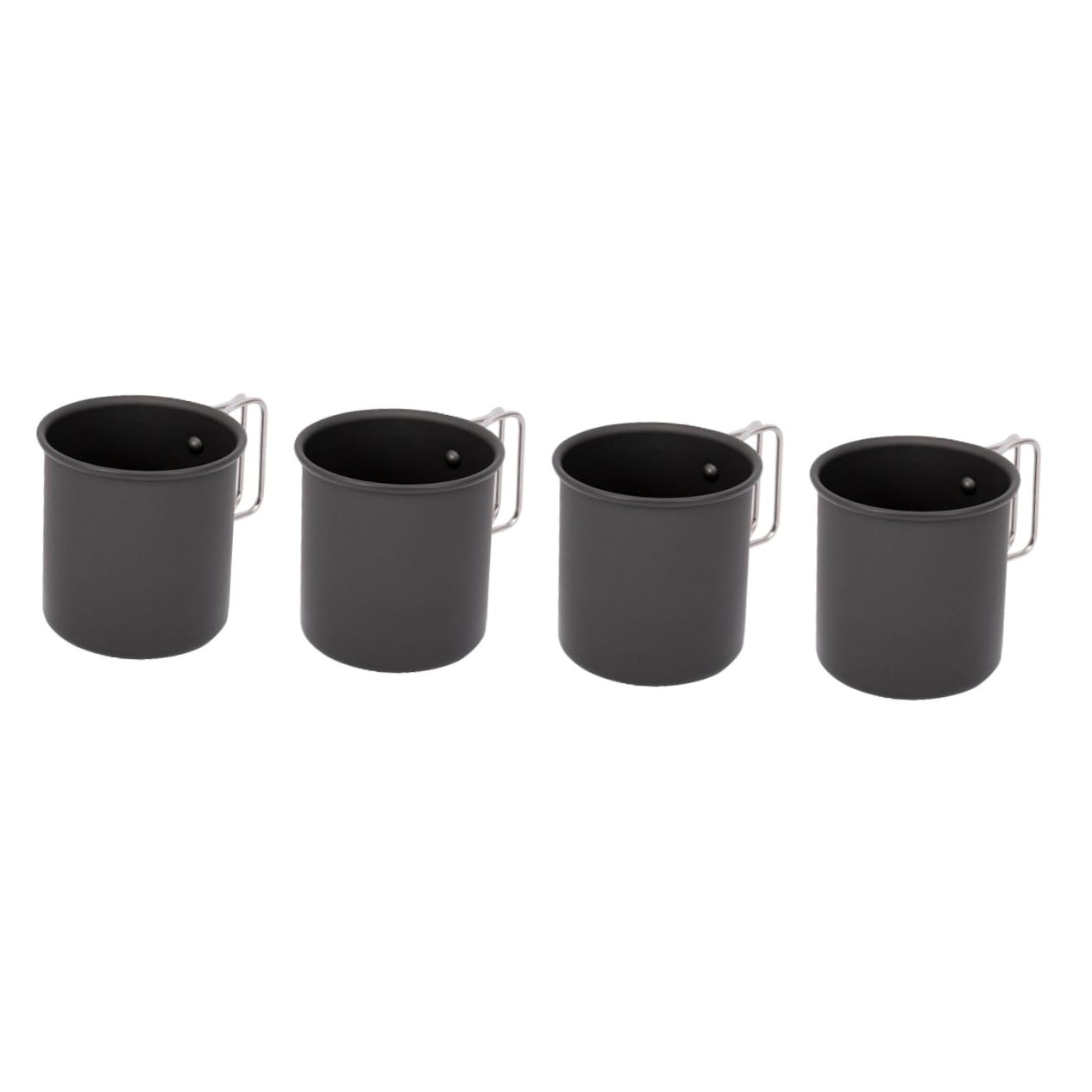 Toddmomy 4 Pièces Tasse à Eau Pliante Extérieure Tasses De Café Tasse De Pique-Nique Rustique Tasse De Camping Gobelet en Métal Tasses à Cocktails Acier Inoxydable Verre De Jus Pliable