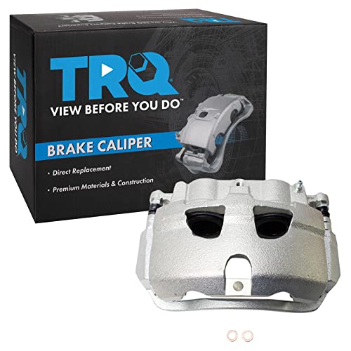 Image of TRQ Front Right Brake Caliper w /Bracket Passenger Side | For 2008-2014 Ford E-150 E-250 2008-2018 E-350 Super Duty 2008-2017 E-450 Super Duty