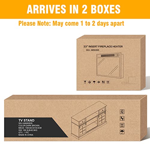 Lghm White Fireplace Tv Stand For 65 Inch Tv, Entertainment Center With 23" Electric Fireplace, 58" Farmhouse Tv Stand With Sliding Barn Door, Ideal Media Storage With Slip Drawer For Living Room #TOP6