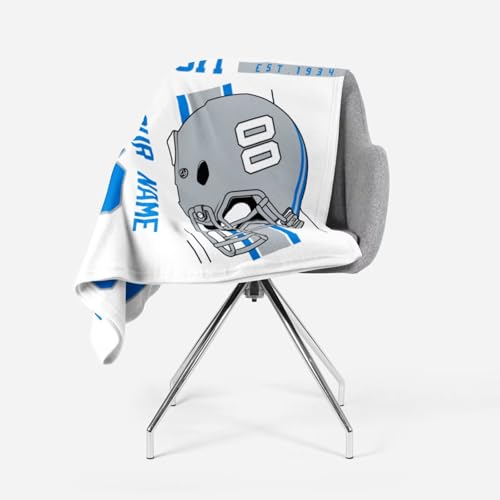 Image of Detroit Throw Blanket Custom Name and Number Personalized Gifts for Men and Women