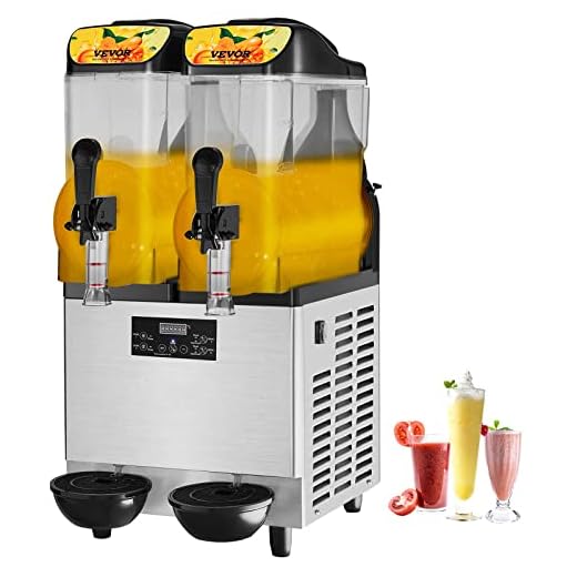VEVOR Commercial Slushy Machine, 24L/6.4Gal Double Bowl, 100 Cup Margarita Machine, 640W Stainless Steel Margarita Smoothie Frozen Drink Maker, Slushie Machine for Party Cafe Restaurants Bars Home Use