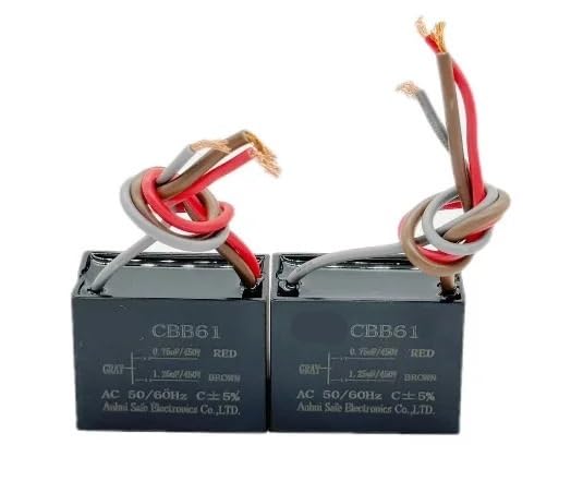 5 Unidades de Ventilador de Techo con Control de Velocidad de luz, Condensador de Arranque CBB61 0,75 UF + 1,25 UF 450 V, Tres Cables