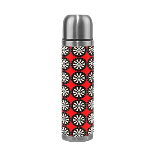 Darts Dart Board Board Juego de objetivo Botella de agua de acero inoxidable Frasco aislado al vacío Termo 500ml Viaje…
