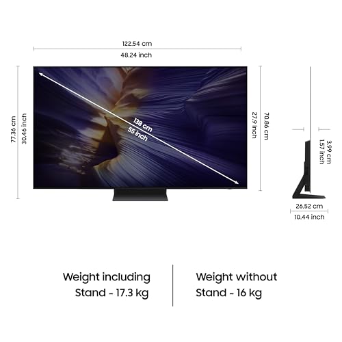 Image of Samsung 138 cm (55 inches) 4K Ultra HD Smart OLED TV QA55S90FAULXL (Graphite Black)