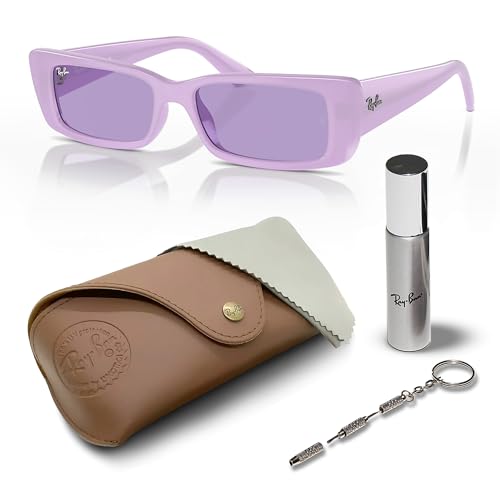 Image of Ray-Ban RB4425 TERU BIO-BASED Rectangle Shaped Sunglasses for Men & Women with Official RAYBAN Eyewear Kit