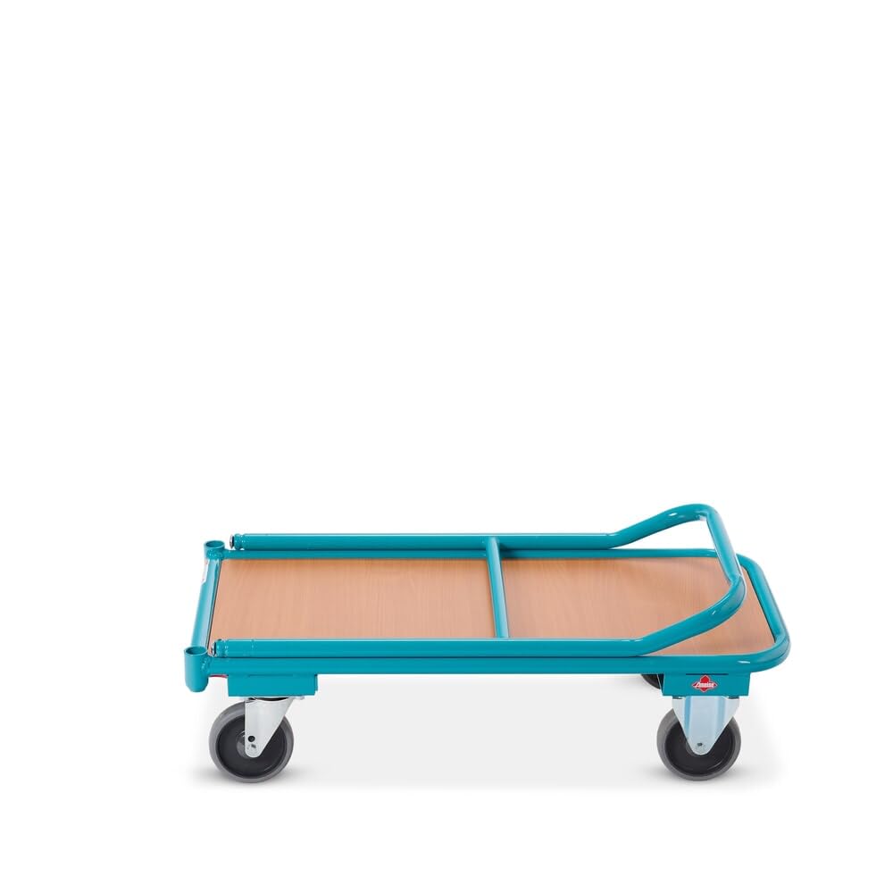 Ameise Magazinwagen | 200 kg Tragkraft | HxBxT 91 x 45 x 95 cm | Ladefläche BxT 45 x 85 cm | 4 TPE-Rollen mit Zentralbremse | stabiles Stahlgestell | stoß- und Kratzfest | bodenschonend