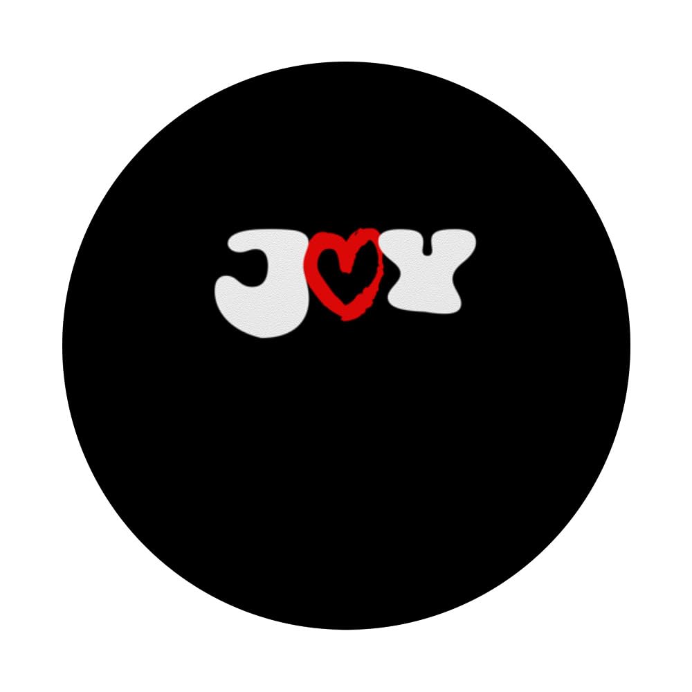 Christian inspirational and uplifting tee. Joy PopSockets Swappable PopGrip, Black - Image 3