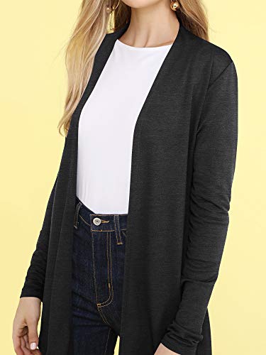 Lock and Love Women's Casual Long Open Front Drape Lightweight Duster High Low Hem Maxi Long Sleeve Cardigan4