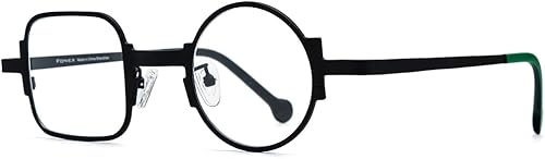 Vista 47 de FONEX Gafas de titanio coloridas Marco Hombres Izquierdo Redondo Derecho Cuadrado Gafas Ópticas Mujeres F85747