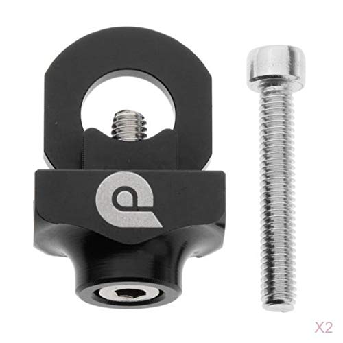 Lljsszr Sleek Chain Tensioner for Folding BMX - Matte Finish, 2X Black, 10mm
