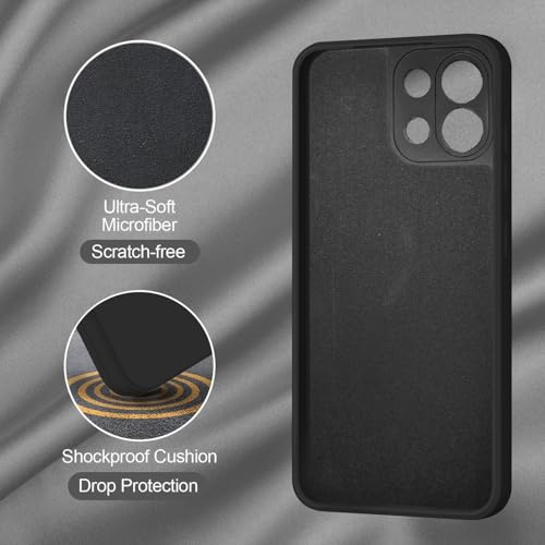 Image of SBMS Silicone Back Cover Case for Oppo K13 5G | Soft Micro-Fibre Lining Inside | Magsafe Print On Back Side Camera Protection Bump | Shockproof Case for Oppo K13 5G(Magsafe Print Big Black)
