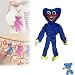XTONG Huggy Wuggy Keychain,Poppy Playtime Game Keychain,Scary and Funny Blue Sausage Monster Horror,Christmas Soft Gift Toys for Kids