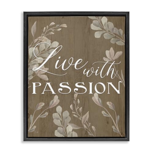 Rustic Botanical Passion Statement, 16 x 20 Inch Canvas in Floater Frame