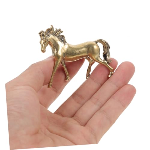 Statue de cheval en laiton massif : décoration de bureau chic 3 pièces
