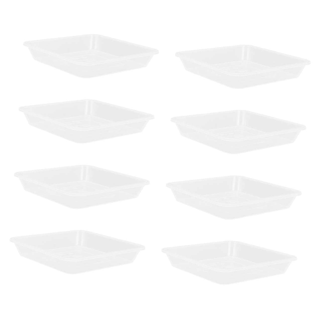 8 Stück Quadratische Pflanzenuntersetzer Transparent Dicke Kunststoff Auffangschalen Für Drinnen Und Draußen Formstabiler Pflanzschalen Schutz Minimalistisches Design Für Blumentöpfe