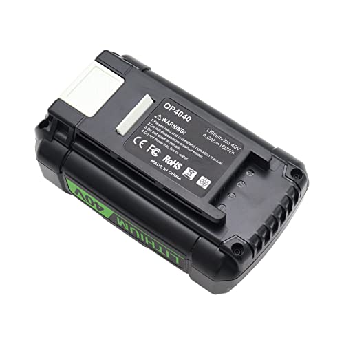 Eseegoo Replacement 4.0Ah 40V Lithium Battery For Ryb Lawn Mower 40V Battery Op4015 Op4050A Op4060A Op4040 Op4050 Op40201 Op40501 Op4060 Op4026 Op4030 Op40261 Op40301 Op40401 Op40601 Ry40200 Ry40403 #TOP4