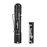 TrustFire L1 mini flashlight 385 lumens small flash light support AAA/10440 rechargeable battery -2 modes tactical for EDC, camping, hiking, dog walking