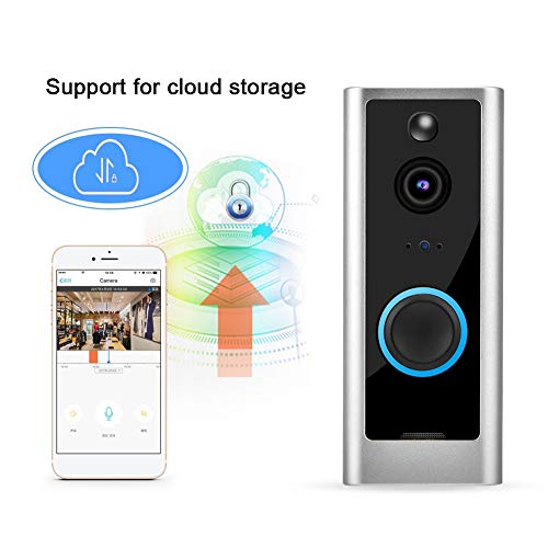 Campainha Wi-Fi, Campainha de vídeo HD de 720p WiFi WiFi Vídeo porteiro inteligente Monitoramento do