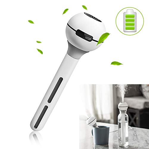 Aveloki USB Humidifier with 500mA Build-in Battery, Ultrasonic Cool Mist Humidifier Quiet Operation