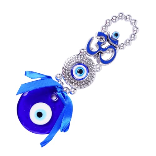 DT DECTONE Metal Om Design Evil Eye With Blue Pendant Decoration ...