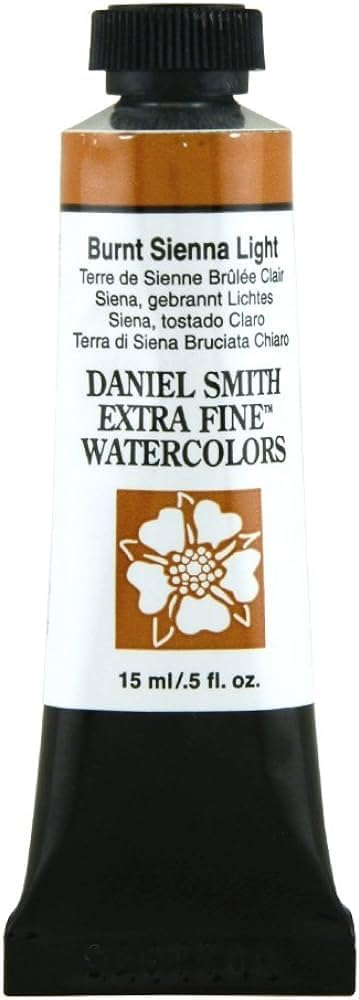 DANIEL SMITH Extra Fine Watercolor 15ml High Saturation colours for artist Tube, Burnt Sienna Light