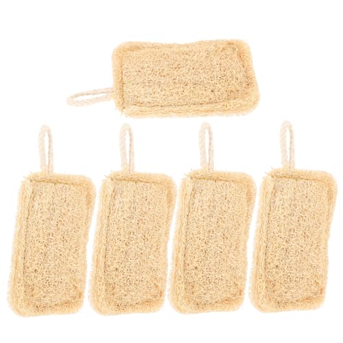 Garneck 5 Piezas Cepillos de Cocina de Lufa Natural para Fregar Ollas y Tazas Cepillos de Limpieza Versátiles y Ecológicos