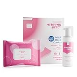 Mommy First® Alcohol-Free Witch Hazel Postpartum Healing Foam & Perineal Cooling Liners Bundle – Probiotic-Infused Relief for Perineal Pain, Itch & Burn After Birth – 24 Liners + 5oz Foam