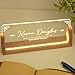 Custom Name Plate for Desk with Light Up Acrylic & Wooden Base - Personalized Office Sign for Teacher, Boss, Coworker - Employee Appreciation Gift for Educators Professionals