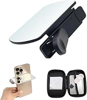 Universell verstellbares Smartphone-Kamera-Spiegel-Reflexions-Clip-Set, Selfie-Reflektor (Black)