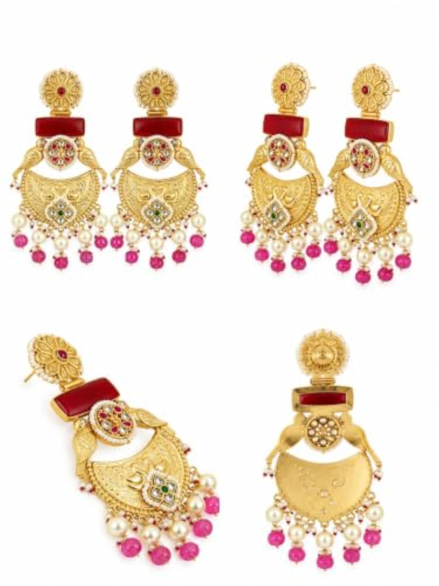 Women's Meher Noor Earrings, Elegant Design