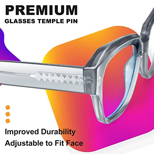 Image of VISOONE Acetate Blue Light Blocking Glasses Square with Anti Computer Glare for Gaming Women and Men GROUSE