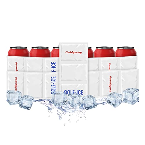 Caddy Swag Ice Packs for Golf Bags - Reusable, Flexible Gel Packs are a Great Cooler Accessory for Drinks and Food While Golfing, Camping, and More - Pack of 3