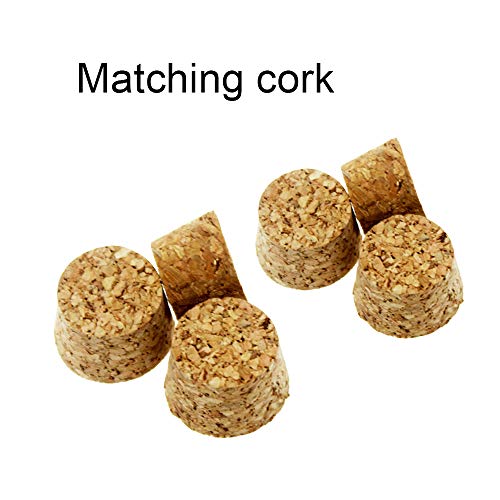 20Pcs 40Ml Glass Test Tubes With Cork Stoppers,20×180Mm Round Bottom Test Tube For Scientific Tests,Candy,Bath Salt,Cultivated Plants #TOP2