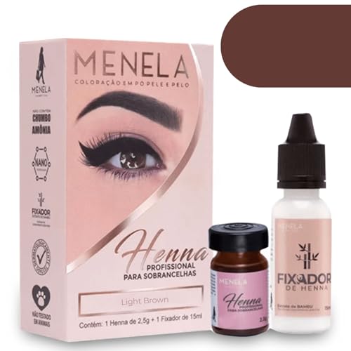 HENNA MENELA ROGINAL DE BRASIL (Hena Menela Brasileira Original para Sobrancelhas) (CASTAÑO CLARO),