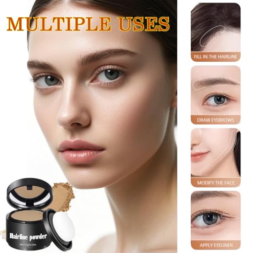 Invisible Hairline Powder, Undetectable Coverage for Bald Spots Receding Hairlines, 3 Seconds Fill for Bald Spots & Thinning Edges, Waterproof, Transfer-Resistant, Natural Matte Finish — view 3