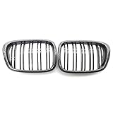 Front Center Matte Black Wide Hood Grille Grill For BMW E39 525 528 530 535 M5 1997-2003 NV2WR (Carbon Fiber)