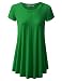 URBANCLEO Womens Round Neck eLong Tunic Top Mini T-shirt Dress GREEN 3XLARGE