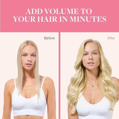 Image of GOO GOO Clip in Hair Extensions Real Human Hair, Remy Human Hair Extensions Clip ins for Women, Natural Human Hair, 22inch 220g 9Pcs, #16 /22 Light Blonde Highlighted Golden Blonde
