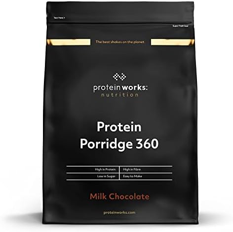 Protein Works - High Protein Porridge 360 | Low Sugar Breakfast | Added Vitamins | Low GI, Wholegrain Oats | High Fibre | Banana Choc Chip | 500 g