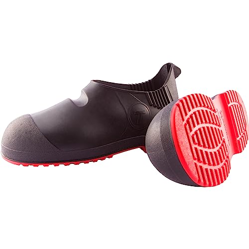 Tingley - 45811.Md Tingley Workbrutes G2 - Pvc Overshoe - 5.5" Ht. - Black Upper - Red Sole - Cleated Outsole #TOP2