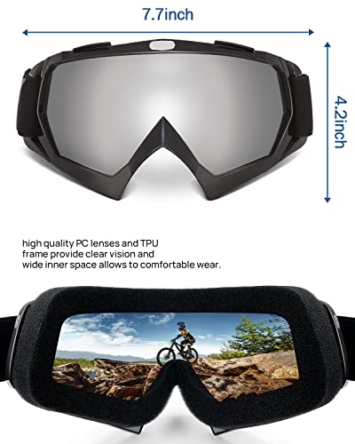 Kemimoto Dirt Bike Goggles Motocross Goggles Atv Utv Goggles Anti Uv Riding Goggles Ski Goggles #TOP5