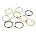 LANBEIDE 30PCS Round Open Back Bezel Pendant for Pressed Flower, Resin, Polymer Round Open Back Bezel Pendant with 1 Loop for Jewerry Making 25 mm/ 1 inch (Antique Bronze, Silver, Gold)